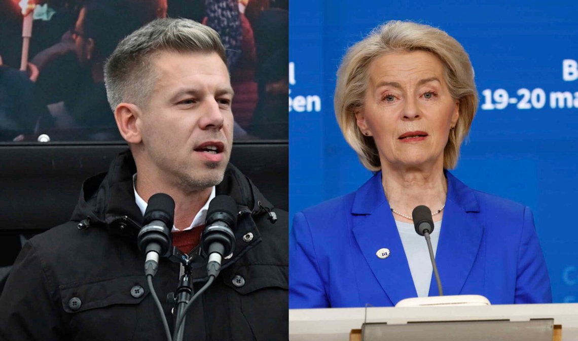 Peter Magyar og Ursula von der Leyen. Foto: Tamas Vasvari / MTI og Geert Vanden Wijngaert – begge via AP / NTB. Peter Magyar og Ursula von der Leyen. Foto: Tamas Vasvari / MTI og Geert Vanden Wijngaert – begge via AP / NTB.