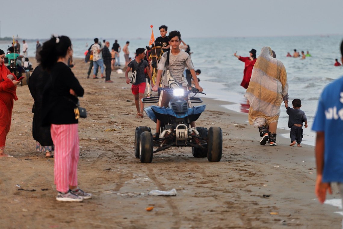 Residents and visitors gather along the beach front of the Strait of Hormuz in Bandar Abbas, Iran, Wednesday, June 10, 2026,(Amirhosein Khorgooi/ISNA via AP) Residents and visitors gather along the beach front of the Strait of Hormuz in Bandar Abbas, Iran, Wednesday, June 10, 2026,(Amirhosein Khorgooi/ISNA via AP)