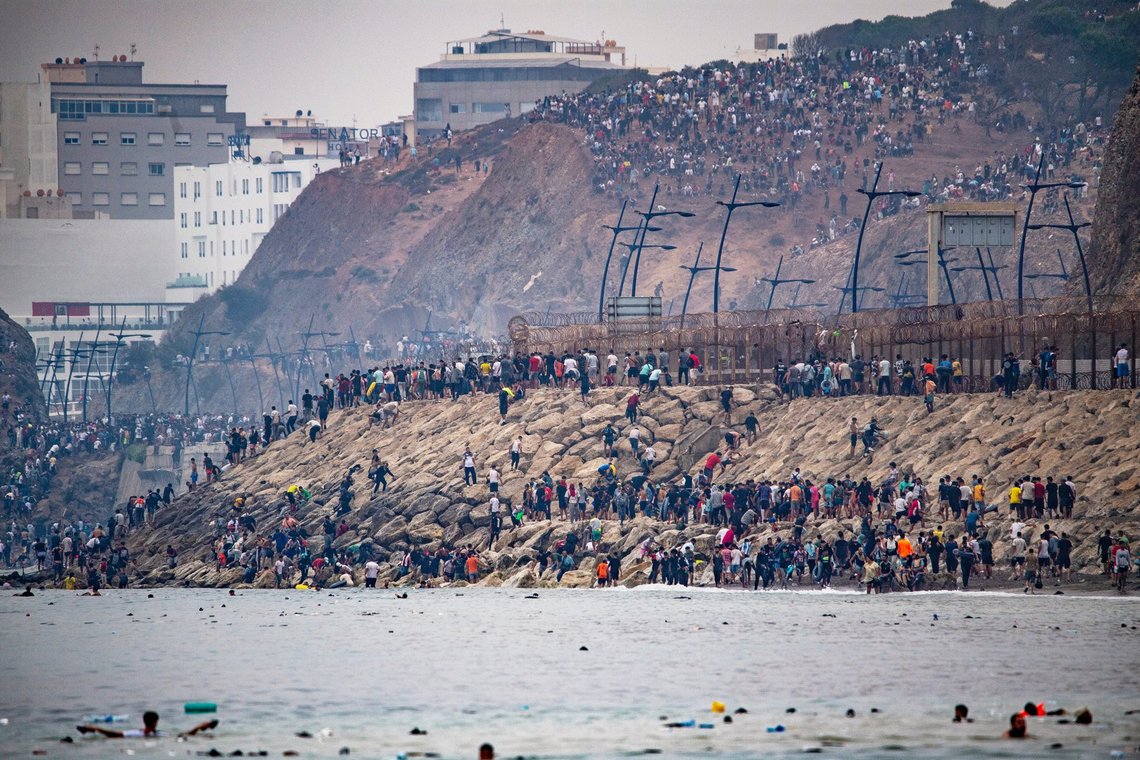Migrants return to Morocco from the Spanish enclave of Ceuta, Friday, July 31, 2026. (AP Photo/Antonio Sempere) Migrants return to Morocco from the Spanish enclave of Ceuta, Friday, July 31, 2026. (AP Photo/Antonio Sempere)