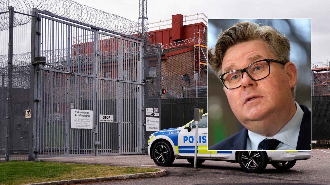 Justitsminister Gunnar Strömmer vil firedoble fængselskapaciteten. Kriminelle vil blive smidt i fængsel, og silkehandskerne er væk. Foto: Adam Ihse / TT / Justitsminister Gunnar Strömmer vil firedoble fængselskapaciteten. Kriminelle vil blive smidt i fængsel, og silkehandskerne er væk. Foto: Adam Ihse / TT /