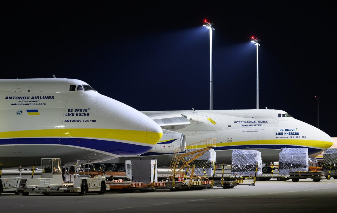 Ukrainian Antonov cargo planes are parked at Leipzig/Halle Airport in Schkeuditz, Germany, on Wednesday, Aug. 5, 2026. (Hendrik Schmidt/dpa via AP) Ukrainian Antonov cargo planes are parked at Leipzig/Halle Airport in Schkeuditz, Germany, on Wednesday, Aug. 5, 2026. (Hendrik Schmidt/dpa via AP)