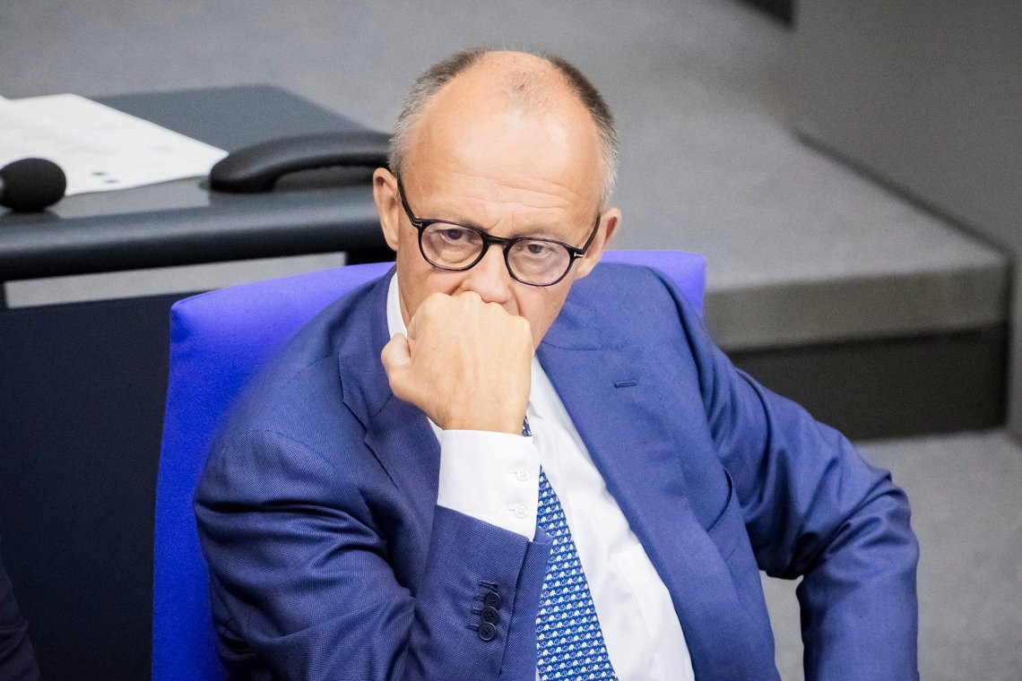 German Chancellor Friedrich Merz looks on during the general debate as part of the budget deliberations in the Bundestag, in Berlin, Wednesday Sept. 9, 2026 (Christoph Soeder/dpa via AP) German Chancellor Friedrich Merz looks on during the general debate as part of the budget deliberations in the Bundestag, in Berlin, Wednesday Sept. 9, 2026 (Christoph Soeder/dpa via AP)