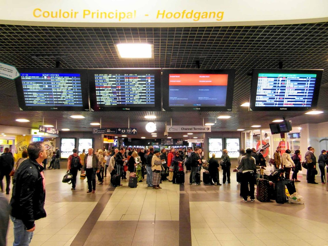 Brussel-Midi-banegården. Foto: Ingolf / CC BY-SA 2.0 Brussel-Midi-banegården. Foto: Ingolf / CC BY-SA 2.0