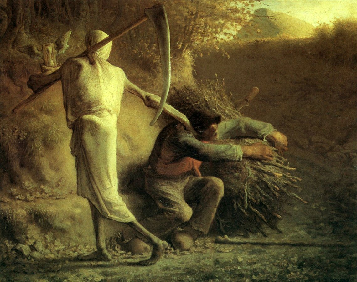 Jean-Francois Millet Death and the woodcutter (1859) Jean-Francois Millet Death and the woodcutter (1859)