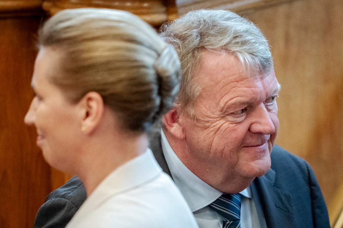 Prime Minister Mette Frederiksen (S) and Lars Løkke Rasmussen (M) during the opening of the Parliament at Christiansborg Palace in Copenhagen, Tuesday, October 7, 2025. (Photo: Mads Claus Rasmussen/Ritzau Scanpix) Prime Minister Mette Frederiksen (S) and Lars Løkke Rasmussen (M) during the opening of the Parliament at Christiansborg Palace in Copenhagen, Tuesday, October 7, 2025. (Photo: Mads Claus Rasmussen/Ritzau Scanpix)