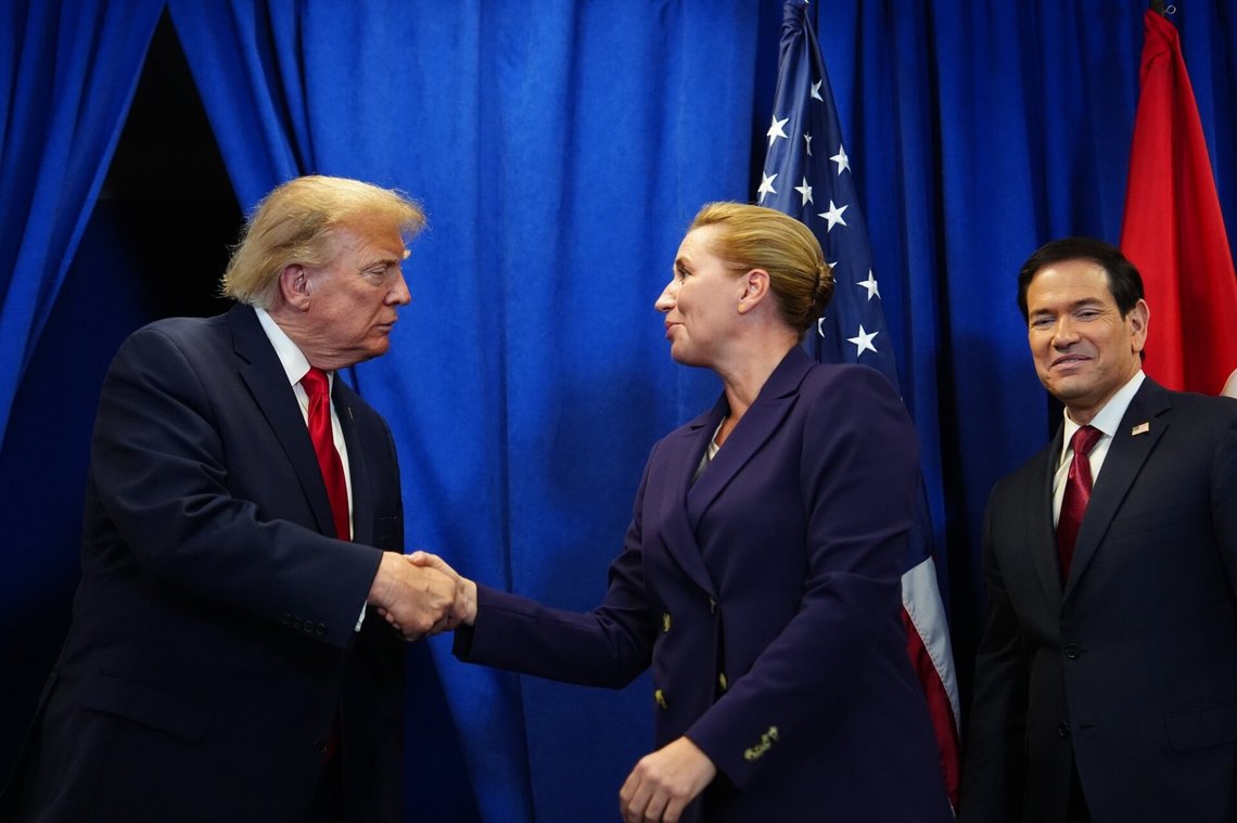 President Donald Trump shakes hands with Denmark's Prime Minister Mette Frederiksen, after signing a security agreement during the United Nations General Assembly, Tuesday, Sept. 22, 2026, at the UN headquarters, as Secretary of State Marco Rubio looks on. (AP Photo/Julia Demaree Nikhinson) President Donald Trump shakes hands with Denmark's Prime Minister Mette Frederiksen, after signing a security agreement during the United Nations General Assembly, Tuesday, Sept. 22, 2026, at the UN headquarters, as Secretary of State Marco Rubio looks on. (AP Photo/Julia Demaree Nikhinson)