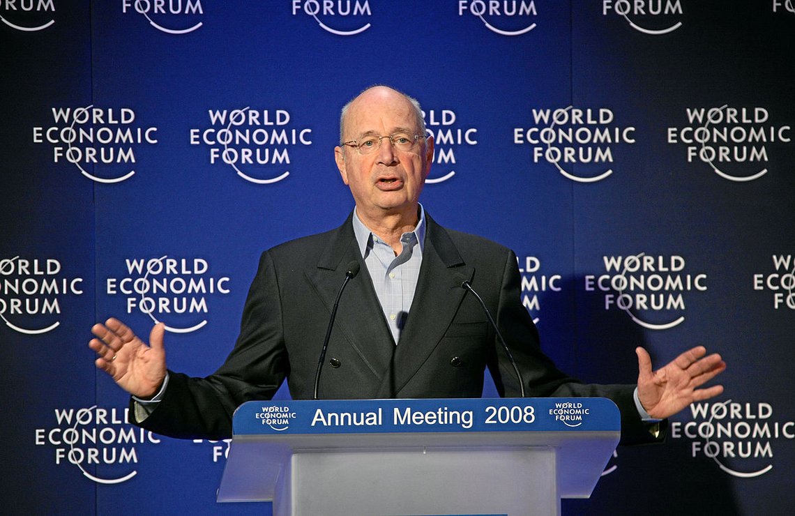 Klaus Schwab, Founder and Executive Chairman, World Economic Forum, addresses the audience during the session 'Message from Davos: Believing in the Future' at the Annual Meeting 2008 of the World Economic Forum in Davos, Switzerland, January 27, 2008. Photo: Remy Steinegger / Wikimedia Commons Klaus Schwab, Founder and Executive Chairman, World Economic Forum, addresses the audience during the session 'Message from Davos: Believing in the Future' at the Annual Meeting 2008 of the World Economic Forum in Davos, Switzerland, January 27, 2008. Photo: Remy Steinegger / Wikimedia Commons