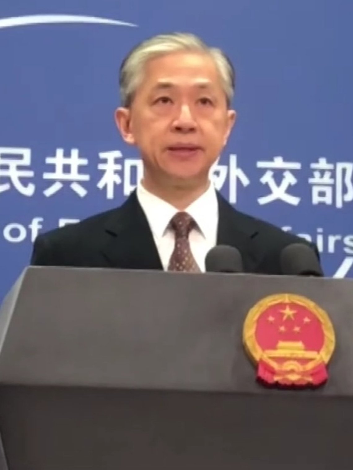 China's spokesman Wang Wenbin. Photo: 中国新闻网, CC BY 3.0, Wikimedia Commons China's spokesman Wang Wenbin. Photo: 中国新闻网, CC BY 3.0, Wikimedia Commons