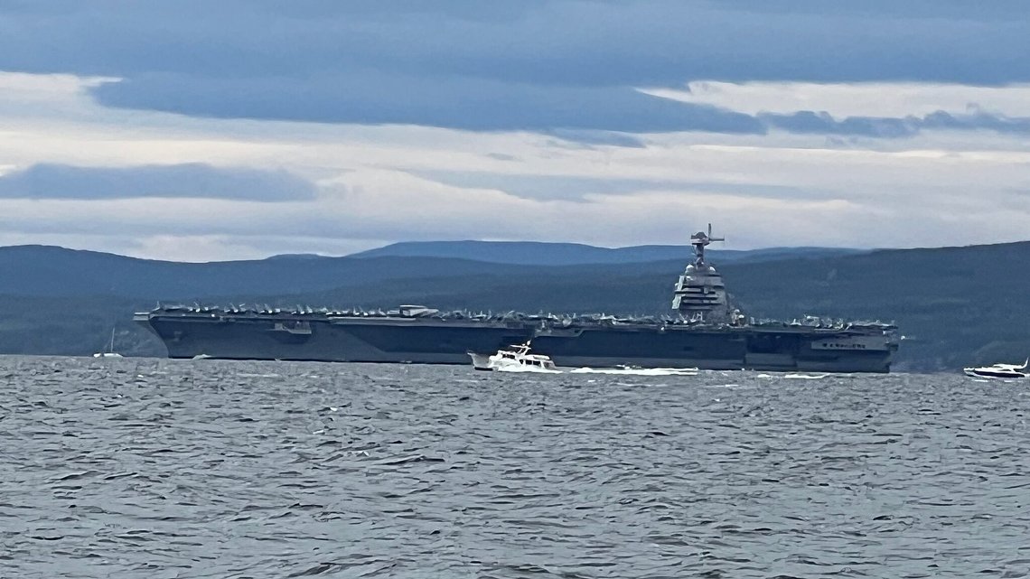 USS Gerald Ford at Jeløya. Photo: Sebbog13, CC BY-SA 4.0, Wikimedia Commons USS Gerald Ford at Jeløya. Photo: Sebbog13, CC BY-SA 4.0, Wikimedia Commons