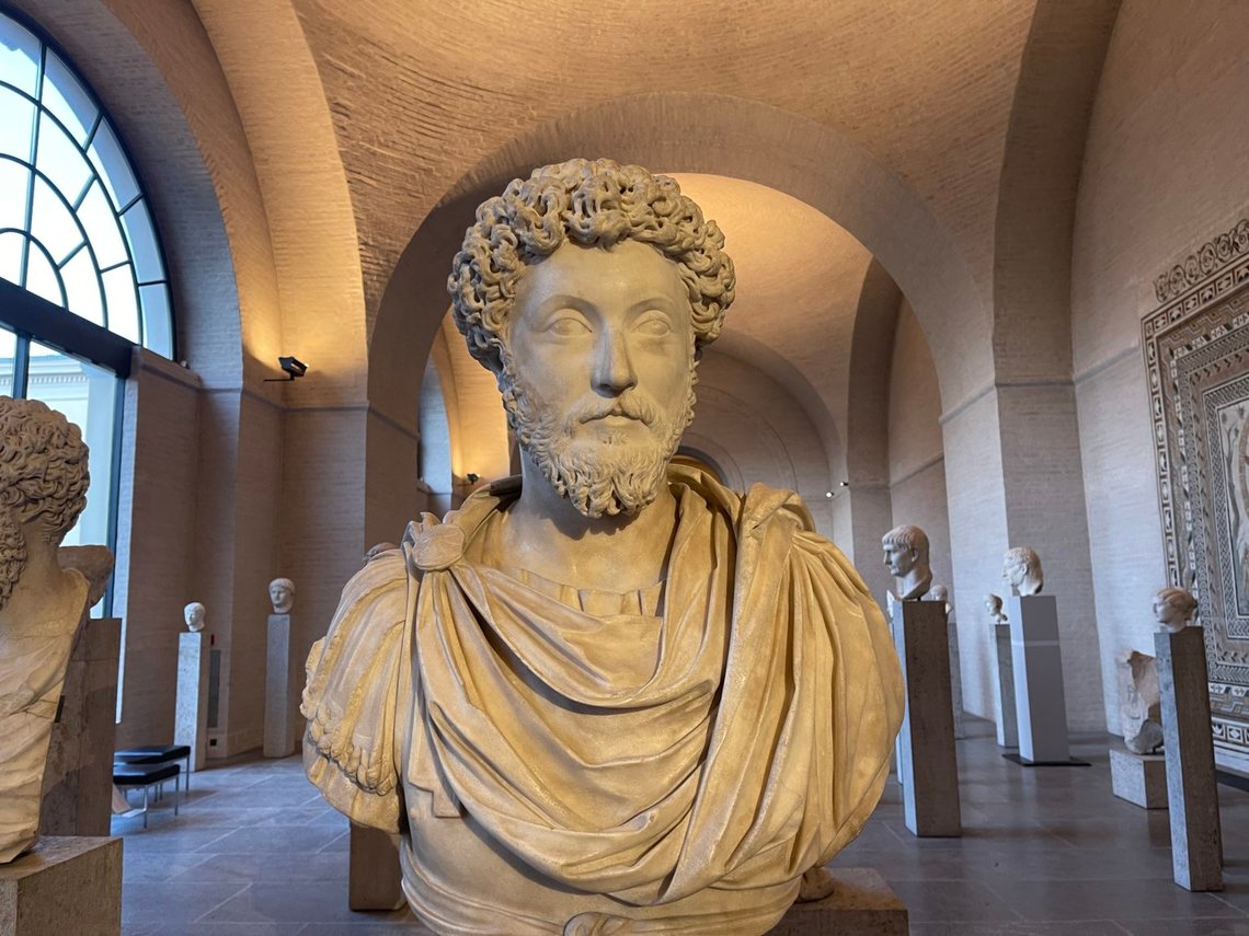 Cæsar Mark Aurel, Glyptoteket München. Photo: Document Cæsar Mark Aurel, Glyptoteket München. Photo: Document
