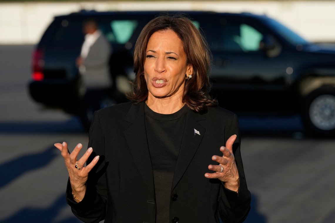 U.S. Vice President Kamala Harris says the U.S. will push for a ceasefire between the parties in the Middle East. Money is tight when it comes to supporting the Palestinians, while hurricane victims are seemingly ignored. Photo: Chris Carlson / AP / NTB U.S. Vice President Kamala Harris says the U.S. will push for a ceasefire between the parties in the Middle East. Money is tight when it comes to supporting the Palestinians, while hurricane victims are seemingly ignored. Photo: Chris Carlson / AP / NTB