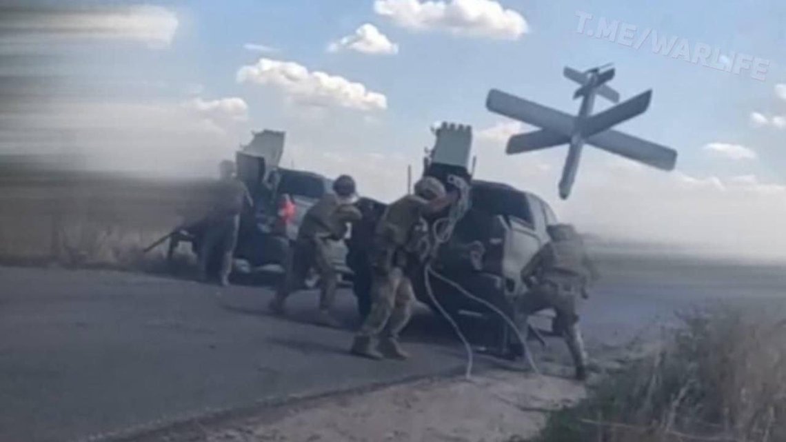 The moment right before a russian drone hits a ukrainian team. The moment right before a russian drone hits a ukrainian team.