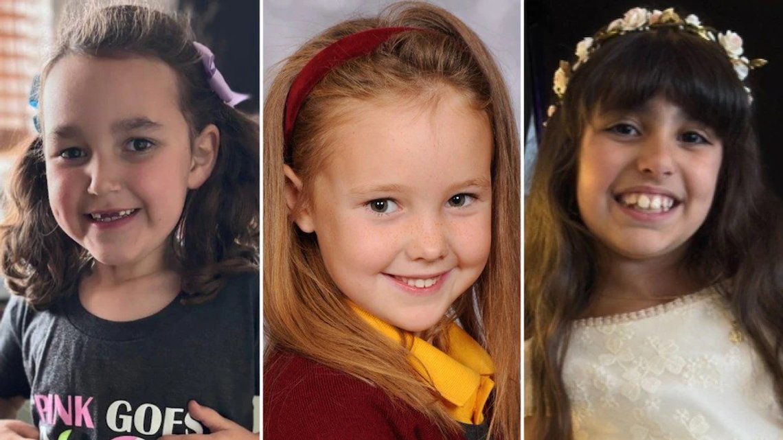 Bebe King (6), Elsie Dot Stancombe (7) og Alicia da Silva Aguiar (9) ble drept i Southport den 29. juli 2024. Photo: Merseyside Police. Bebe King (6), Elsie Dot Stancombe (7) og Alicia da Silva Aguiar (9) ble drept i Southport den 29. juli 2024. Photo: Merseyside Police.