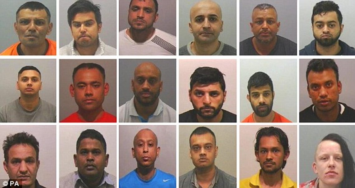 This is how mainly white child rapists look like in a Norwegian journalists eyes. Photo: British police This is how mainly white child rapists look like in a Norwegian journalists eyes. Photo: British police