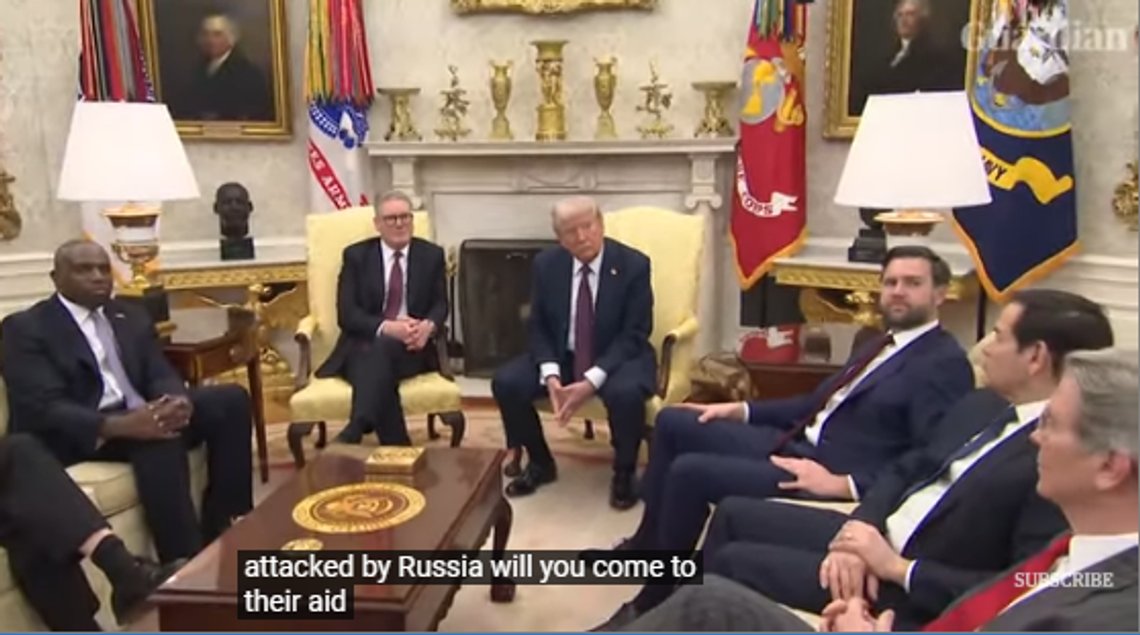 Important meeting between Donald Trump and UK Prime Minister Keir Starmer. Still image video Important meeting between Donald Trump and UK Prime Minister Keir Starmer. Still image video