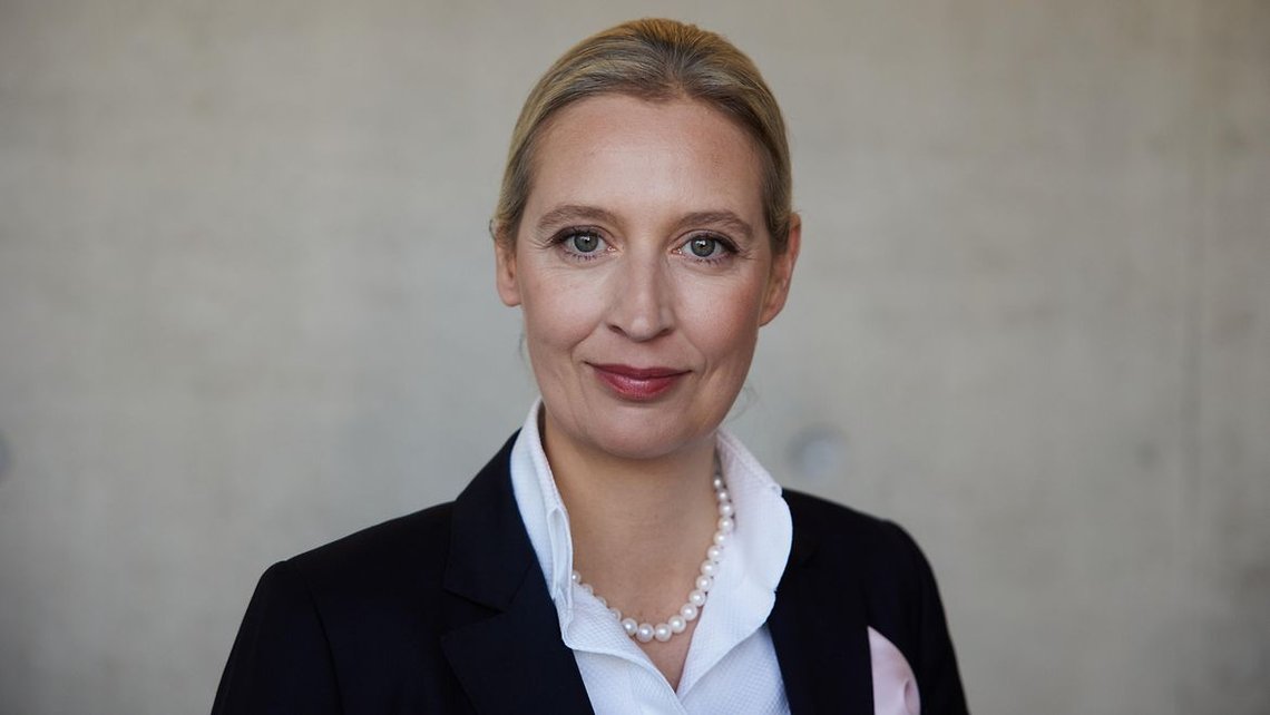 Alice Weidel, the leader of the German party Alternative für Deutschland. Photo: Buntestag/ Jörg Carstensen Alice Weidel, the leader of the German party Alternative für Deutschland. Photo: Buntestag/ Jörg Carstensen