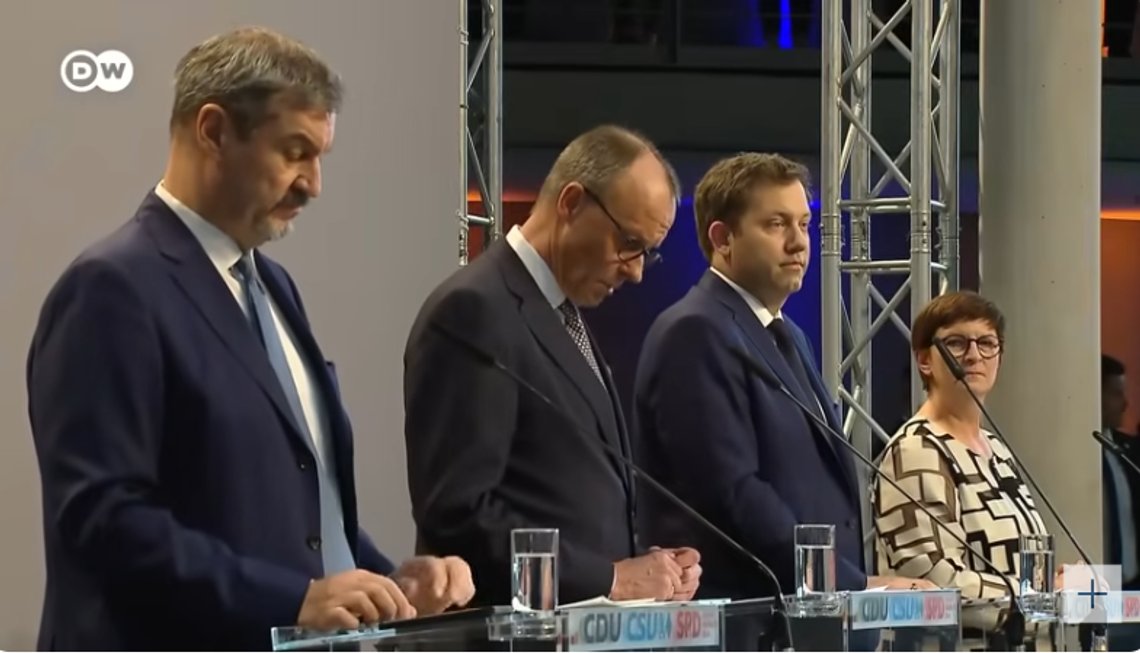 The German coalition presenting their program, includig an attack on free speech, as is normal in Europe. Screenshot video/ DW The German coalition presenting their program, includig an attack on free speech, as is normal in Europe. Screenshot video/ DW