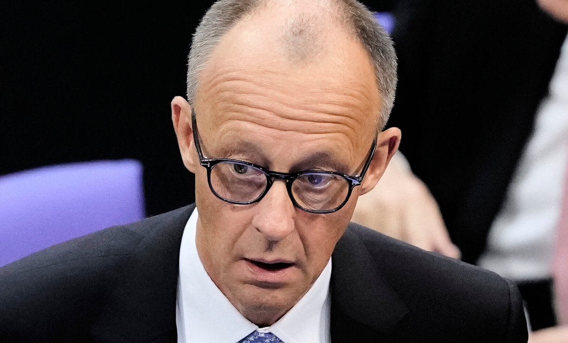 Friedrich Merz reacts after he fell short of votes need to be chancellor in first round vote at the parliament Bundestag in Berlin, Tuesday, May 6, 2025. (AP Photo/Markus Schreiber) Friedrich Merz reacts after he fell short of votes need to be chancellor in first round vote at the parliament Bundestag in Berlin, Tuesday, May 6, 2025. (AP Photo/Markus Schreiber)