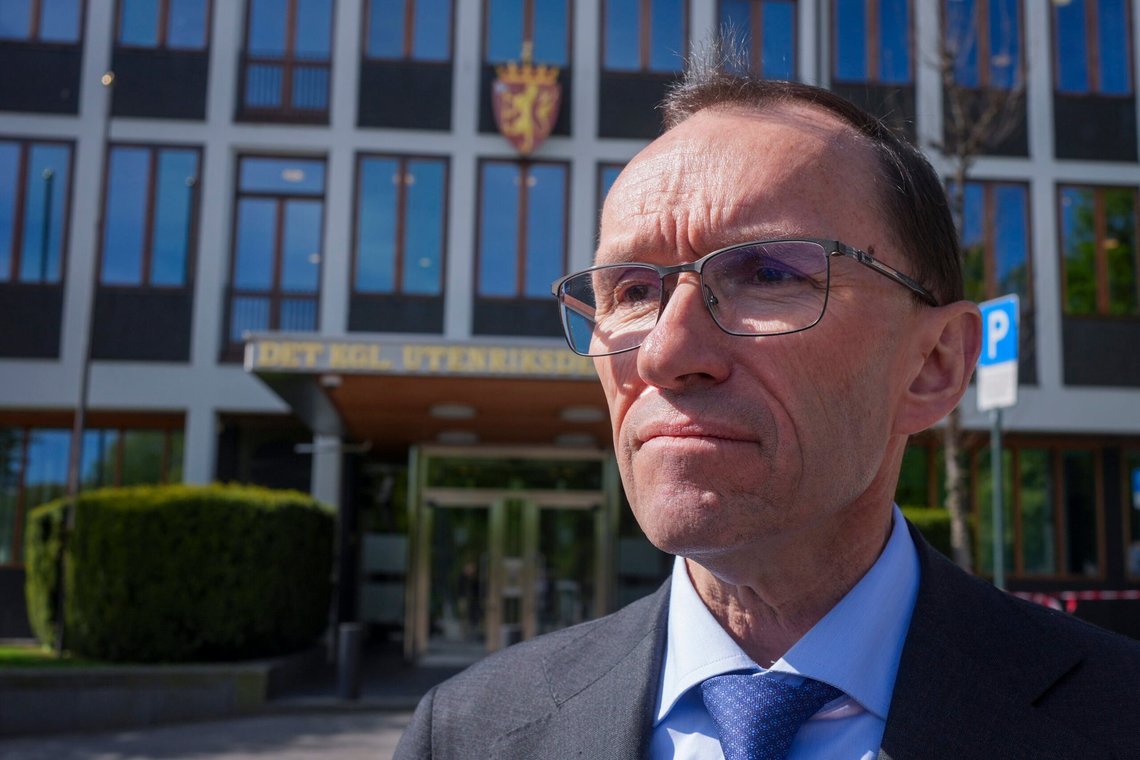 Oslo, 2025-05-07.
Foreign Minister Espen Barth Eide outside the Ministry of Foreign Affairs in connection with the conflicts in India and Pakistan.
Photo: Terje Pedersen / NTB Oslo, 2025-05-07.
Foreign Minister Espen Barth Eide outside the Ministry of Foreign Affairs in connection with the conflicts in India and Pakistan.
Photo: Terje Pedersen / NTB