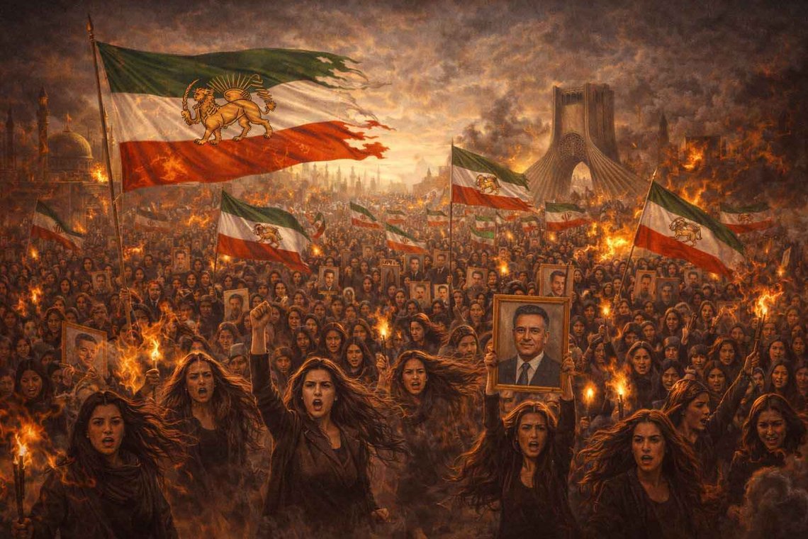 On the 40th day after someone’s death, the person is to be honoured in the streets. This means that large crowds will take to the streets 40 days after 8 and 9 January. Regardless of whether Trump attacks or not, it is not unlikely that the revolution will flare up again. Illustration: ChatGPT On the 40th day after someone’s death, the person is to be honoured in the streets. This means that large crowds will take to the streets 40 days after 8 and 9 January. Regardless of whether Trump attacks or not, it is not unlikely that the revolution will flare up again. Illustration: ChatGPT