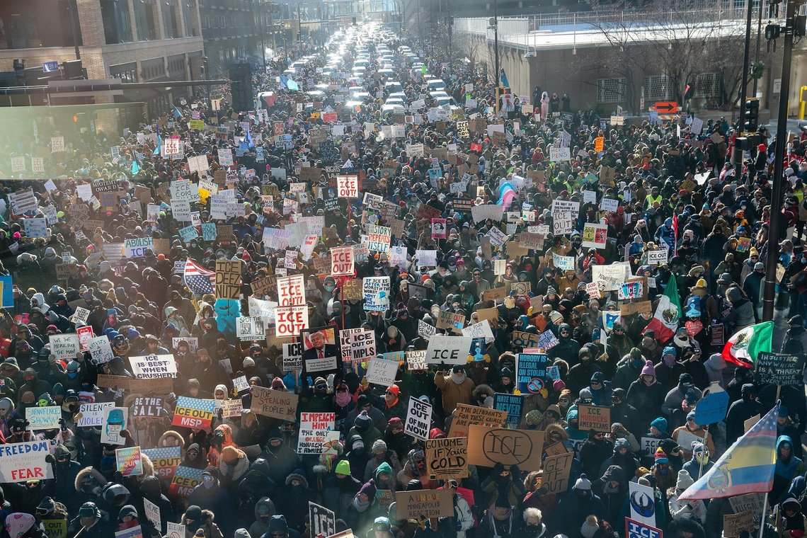 General Strike march, January 23, 2026 Photo: Wikipedia General Strike march, January 23, 2026 Photo: Wikipedia