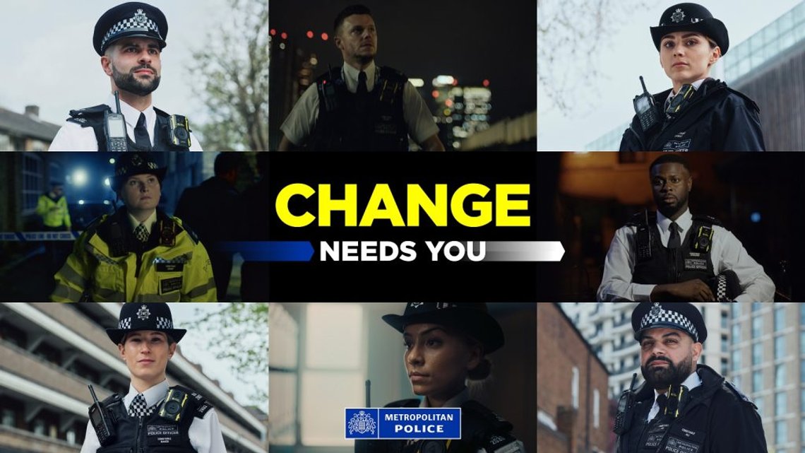 The Metropolitan Police in London focused on Change in its 2024 recruitment campaign. Diversity is the goal. Photo: Met Police The Metropolitan Police in London focused on Change in its 2024 recruitment campaign. Diversity is the goal. Photo: Met Police