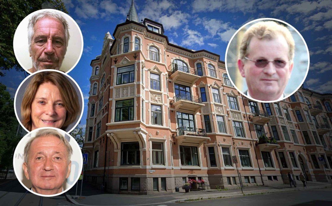 Jeffrey Epstein, Mona Juul, Terje Rød-Larsen (left) and Morits Skaugen Jr (right) became embroiled in a fierce dispute over a luxury Oslo apartment. Jeffrey Epstein, Mona Juul, Terje Rød-Larsen (left) and Morits Skaugen Jr (right) became embroiled in a fierce dispute over a luxury Oslo apartment.