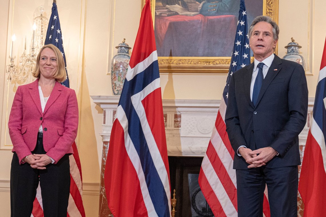 Huitfeldt with US Secretary of State Blinken, 2021. Photo: Wikimedia Commons Huitfeldt with US Secretary of State Blinken, 2021. Photo: Wikimedia Commons