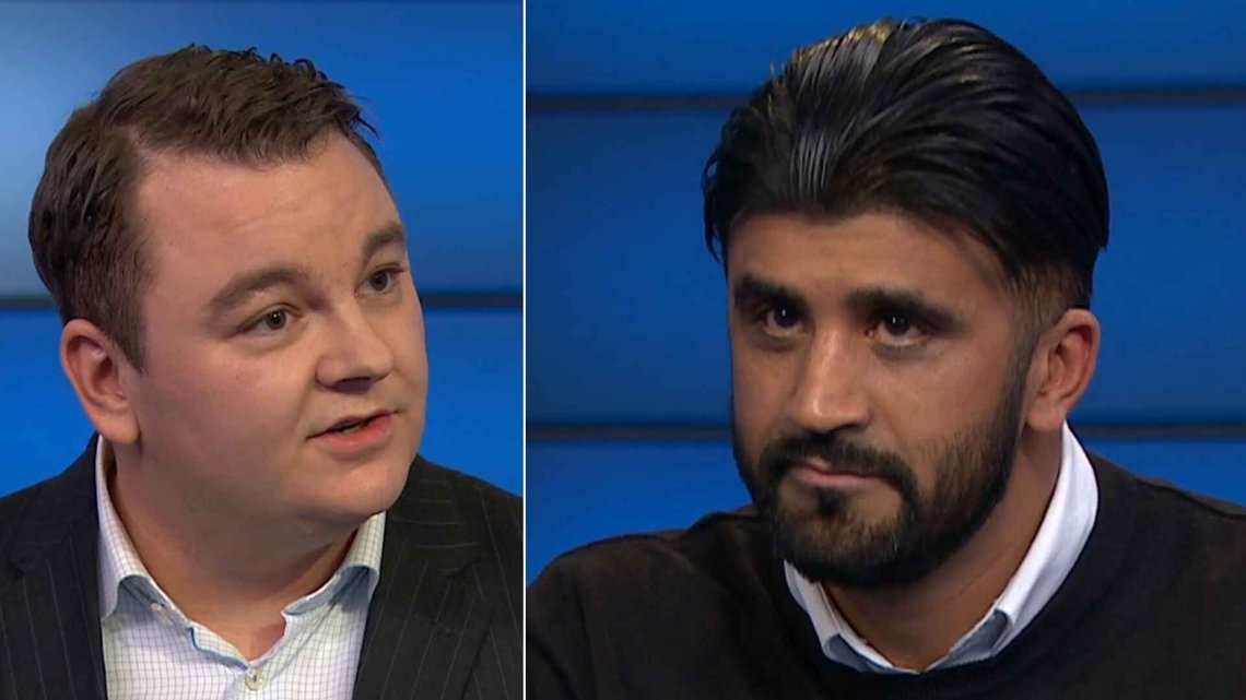 Activist and former Oslo Citizen of the Year Mohsan Raja (right) unleashes harsh statements against Espen Teigen. Photo: NRK Activist and former Oslo Citizen of the Year Mohsan Raja (right) unleashes harsh statements against Espen Teigen. Photo: NRK