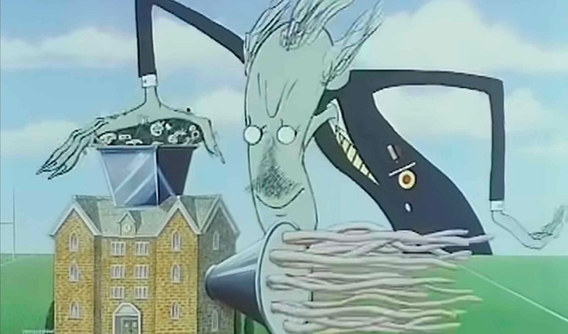 From the video for «Another Brick in the Wall, Part Two». Still image: Pink Floyd / YouTube. From the video for «Another Brick in the Wall, Part Two». Still image: Pink Floyd / YouTube.