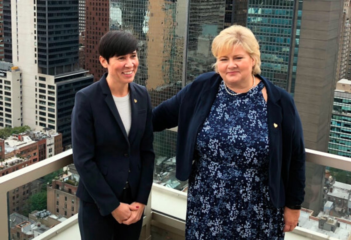 Former Foreign Minister Ine Eriksen Søreide and ex-Prime Minister Erna Solberg. (Photo: Frode Overland Andersen/ Utenriksdepartementet) Former Foreign Minister Ine Eriksen Søreide and ex-Prime Minister Erna Solberg. (Photo: Frode Overland Andersen/ Utenriksdepartementet)