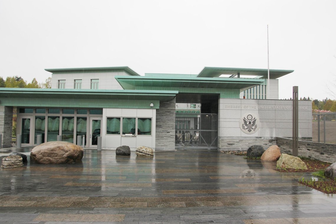 The main entrance to the U.S. Embassy in Oslo, Norway. Photo: U.S. Embassy. The main entrance to the U.S. Embassy in Oslo, Norway. Photo: U.S. Embassy.
