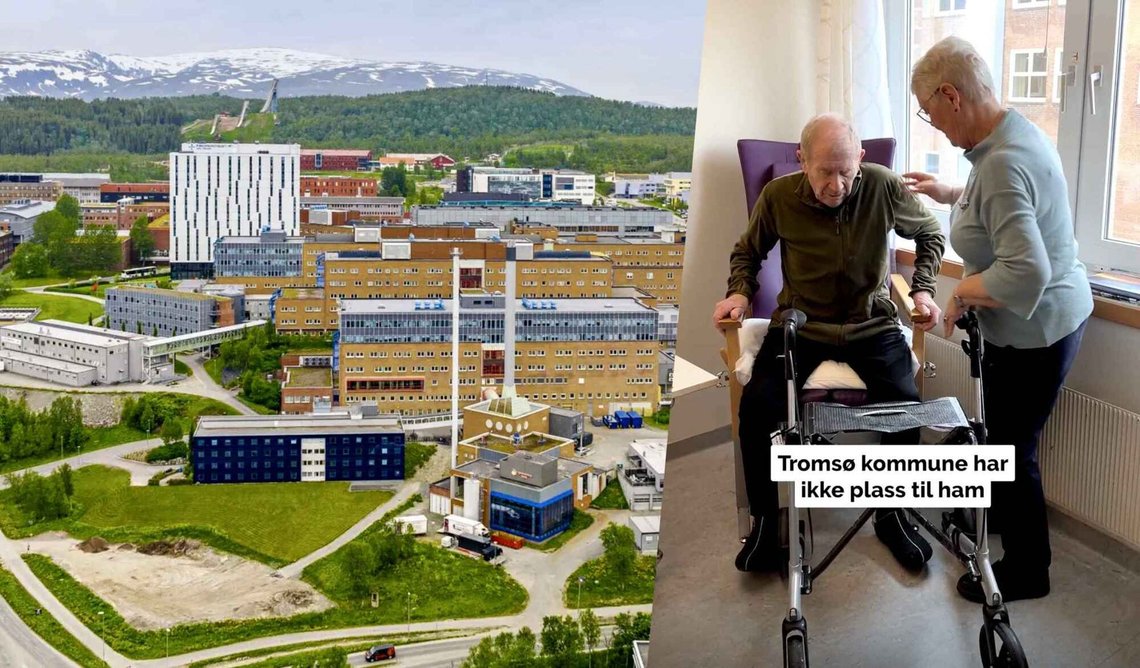 Tore Håland (79) underwent surgery at Universitetssykehuset Nord-Norge in Tromsø in January, but is receiving no rehabilitation and, after two months, has still not been discharged. (Photo: Glamox/video still/Nordlys) Tore Håland (79) underwent surgery at Universitetssykehuset Nord-Norge in Tromsø in January, but is receiving no rehabilitation and, after two months, has still not been discharged. (Photo: Glamox/video still/Nordlys)