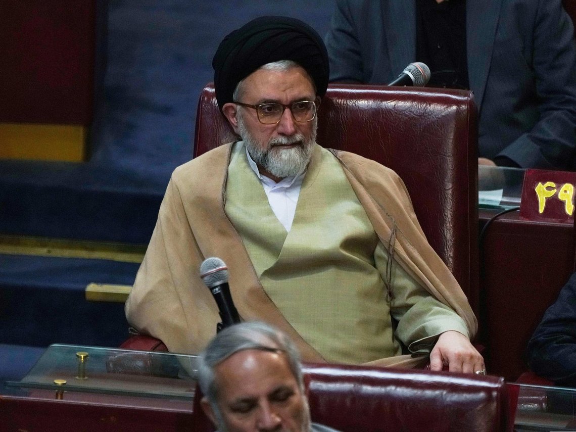 Iranian Intelligence Minister Esmail Khatib attends the inauguration ceremony of the 6th term of the Assembly of Experts in Tehran, Iran, May 21, 2024. (AP Photo/Vahid Salemi, File) Iranian Intelligence Minister Esmail Khatib attends the inauguration ceremony of the 6th term of the Assembly of Experts in Tehran, Iran, May 21, 2024. (AP Photo/Vahid Salemi, File)