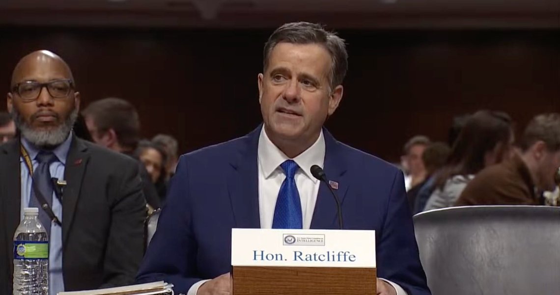 CIA Director John Ratcliffe testifies during the Senate Committee on Intelligence hearings on Capitol Hill Wednesday, March 18, 2026, in Washington. Video still from YouTube. CIA Director John Ratcliffe testifies during the Senate Committee on Intelligence hearings on Capitol Hill Wednesday, March 18, 2026, in Washington. Video still from YouTube.
