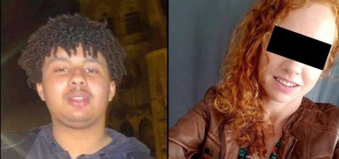 Oumar Ndiaye on the left, the victim Mégane on the right. Screenshot from X. Oumar Ndiaye on the left, the victim Mégane on the right. Screenshot from X.
