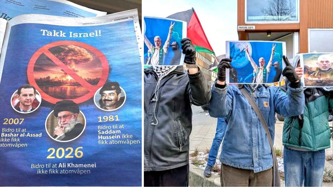 The MIFF advertisement thanking Israel for its fight against nuclear weapons in the Middle East was printed in Adresseavisen on 7 March 2026. Palestinakomiteen considers this so serious that it is demonstrating against Adresseavisen on 14 March. That is to say the same group that on 31 January this year praised Yahya Sinwar, the Hamas leader who is believed to have been the mastermind behind the terrorist attack on Israel on 7 October 2023. Photo: Facebook. The MIFF advertisement thanking Israel for its fight against nuclear weapons in the Middle East was printed in Adresseavisen on 7 March 2026. Palestinakomiteen considers this so serious that it is demonstrating against Adresseavisen on 14 March. That is to say the same group that on 31 January this year praised Yahya Sinwar, the Hamas leader who is believed to have been the mastermind behind the terrorist attack on Israel on 7 October 2023. Photo: Facebook.