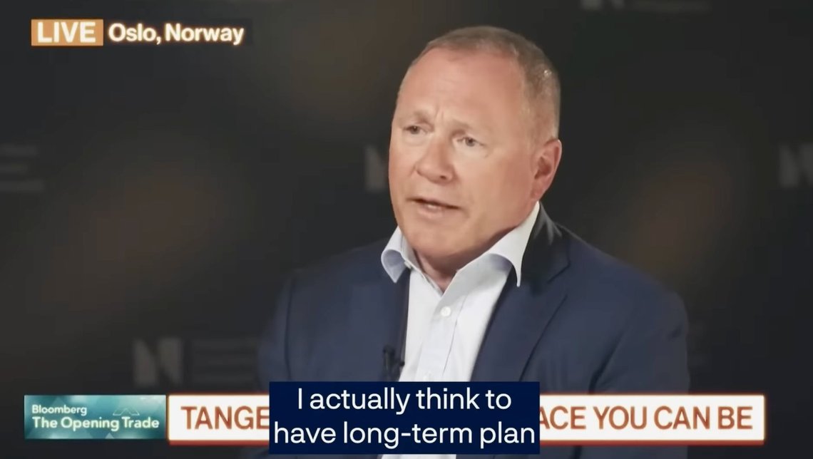 CEO Nicolai Tangen. Video still. CEO Nicolai Tangen. Video still.