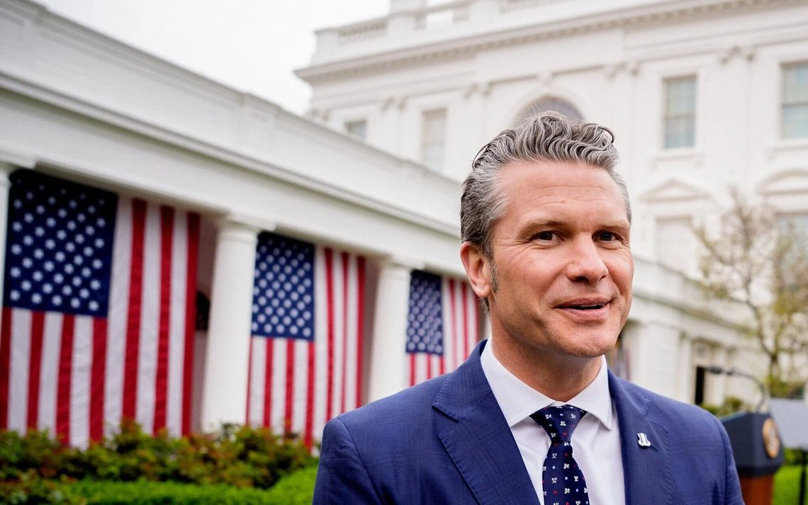 Pete Hegseth in front of the White House.
Photo: White House / Public Domain Pete Hegseth in front of the White House.
Photo: White House / Public Domain