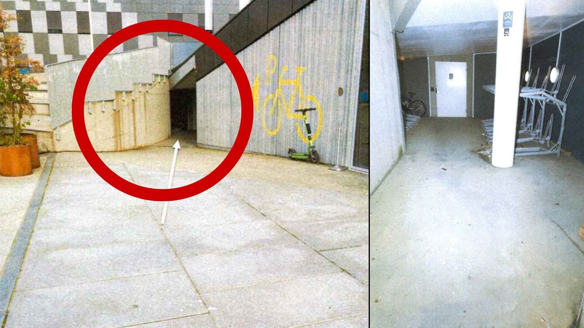 This is where the 13-year-old girl was raped by the 21-year-old Syrian man. It happened in a public place in Tromsø. Photo: Police This is where the 13-year-old girl was raped by the 21-year-old Syrian man. It happened in a public place in Tromsø. Photo: Police