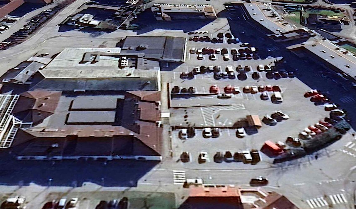The parking area in front of Coop Mega Randaberg seen from above. Photo: Google Earth. The parking area in front of Coop Mega Randaberg seen from above. Photo: Google Earth.