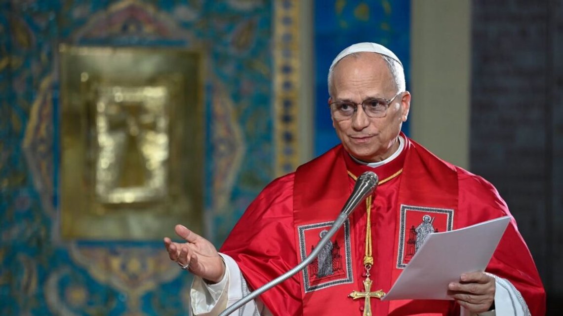 Pope Leo XIV speaking during his visit to Algeria, April 2026. Photo: EWTN Vatican Pope Leo XIV speaking during his visit to Algeria, April 2026. Photo: EWTN Vatican