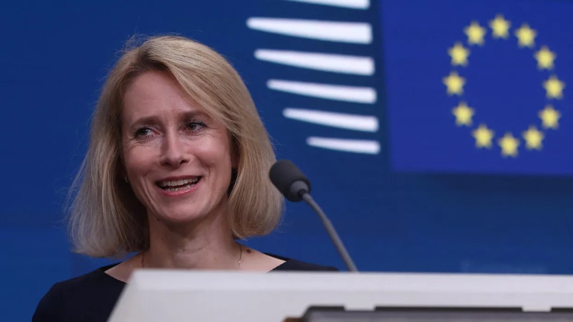 European Union foreign policy chief Kaja Kallas Kaja Kallas speaking at the European Council. Photo: EU European Union foreign policy chief Kaja Kallas Kaja Kallas speaking at the European Council. Photo: EU