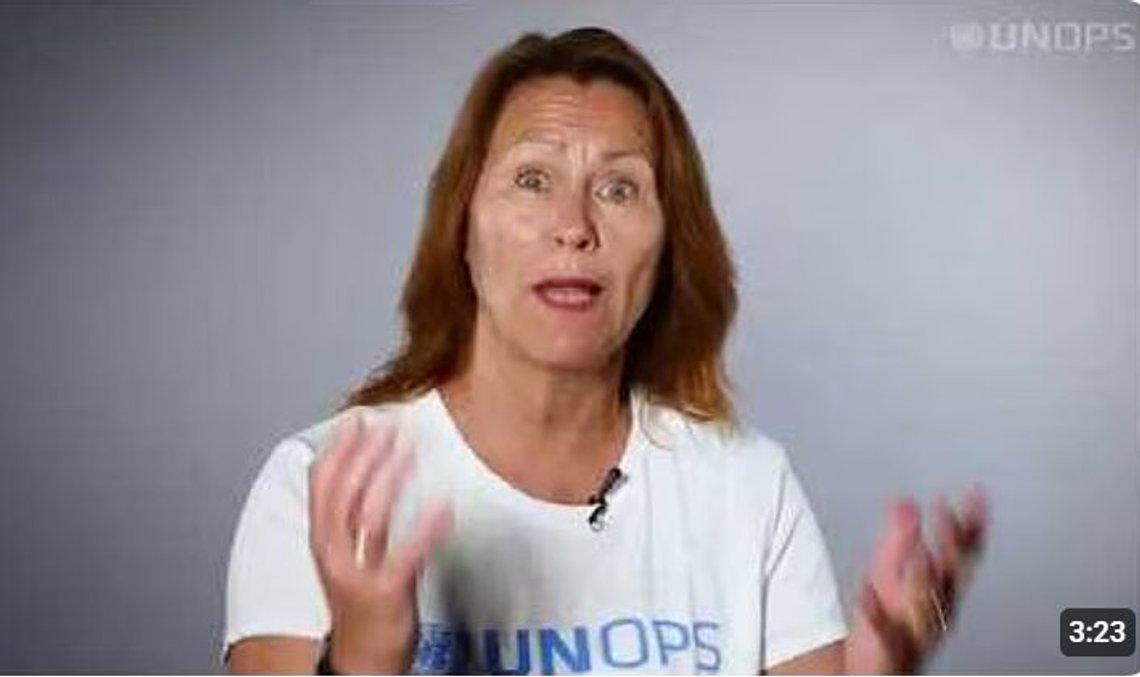 Grete Faremo (Labour Party) in action for UNOPS during the Faremo years. Photo: Video still from UNOPS. Grete Faremo (Labour Party) in action for UNOPS during the Faremo years. Photo: Video still from UNOPS.