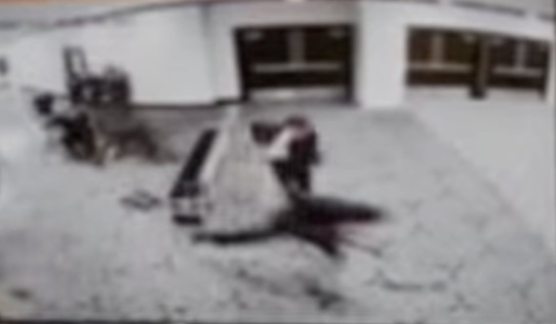 CCTV footage of the suspect entering the secure area near the ballroom CCTV footage of the suspect entering the secure area near the ballroom
