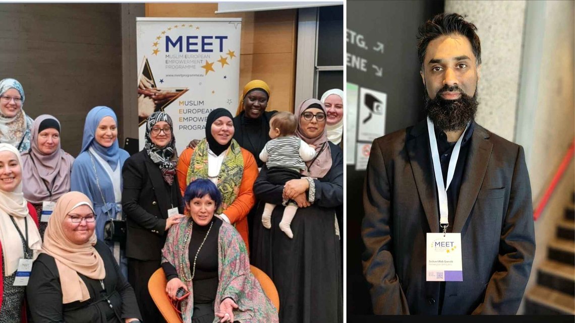 Zeshan Ullah Qureshi from Islam Net at Menighetsfakultetet during the fifth Islam conference in Kristiansand. Photo: MEET / social media. Zeshan Ullah Qureshi from Islam Net at Menighetsfakultetet during the fifth Islam conference in Kristiansand. Photo: MEET / social media.