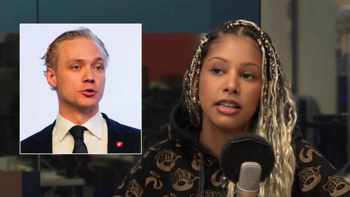 Dancer and influencer Naomi Medina Scharling launches a fierce attack on Progress Party politician Simen Velle, writing among other things that Velle is “whining about threats.” Dancer and influencer Naomi Medina Scharling launches a fierce attack on Progress Party politician Simen Velle, writing among other things that Velle is “whining about threats.”