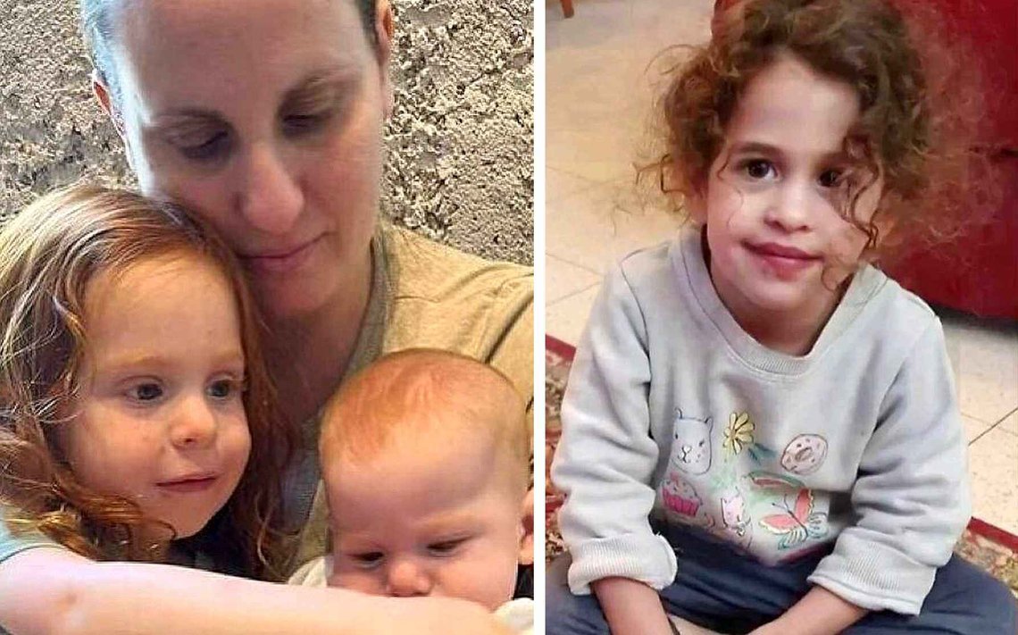 Shiri Bibas (33) and her children Ariel (4) and Kfir (9 months) were abducted from Israel and murdered in Gaza by Palestinian terrorists.
Avigail Idan (right) witnessed both her parents being killed before she was taken hostage. Her brother and sister survived by hiding in a closet for 14 hours. Avigail was later released by Hamas. Shiri Bibas (33) and her children Ariel (4) and Kfir (9 months) were abducted from Israel and murdered in Gaza by Palestinian terrorists.
Avigail Idan (right) witnessed both her parents being killed before she was taken hostage. Her brother and sister survived by hiding in a closet for 14 hours. Avigail was later released by Hamas.