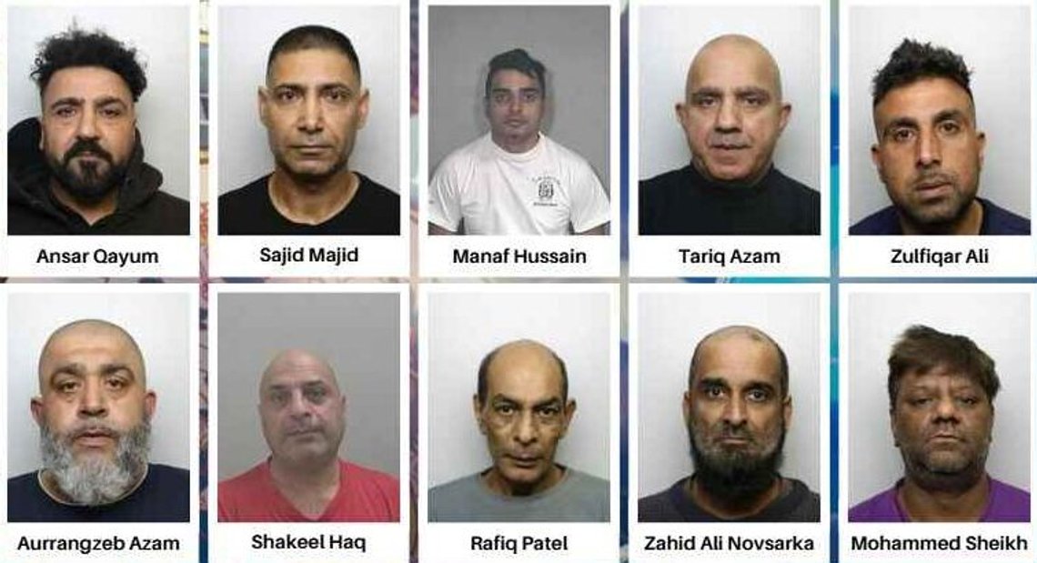 A grooming gang in England, consisting predominantly of South Asian Muslim men, was sentenced to a combined total of 277 years in prison. A grooming gang in England, consisting predominantly of South Asian Muslim men, was sentenced to a combined total of 277 years in prison.