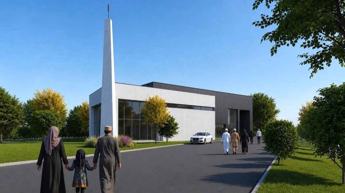 Sketch of the grand mosque that is to be built near Norway's capital Oslo (in Ski in Nordre Follo, an urban area in Akershus.) The crescent on the minaret is not visible from this angle. Illustration: Ski Kultursenter on Facebook. Sketch of the grand mosque that is to be built near Norway's capital Oslo (in Ski in Nordre Follo, an urban area in Akershus.) The crescent on the minaret is not visible from this angle. Illustration: Ski Kultursenter on Facebook.
